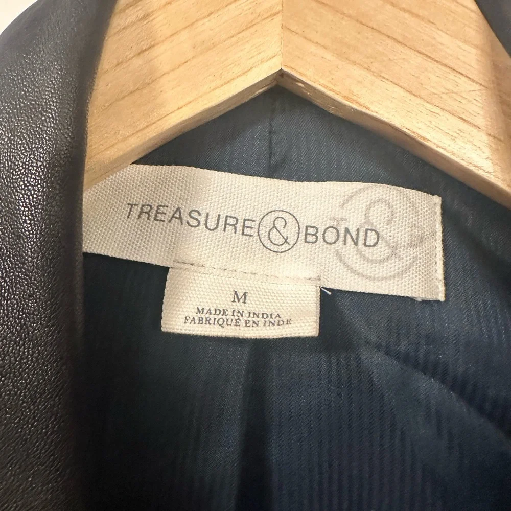 TREASURE & BOND Leather Moto Jacket - Size M - Picture 4 of 6